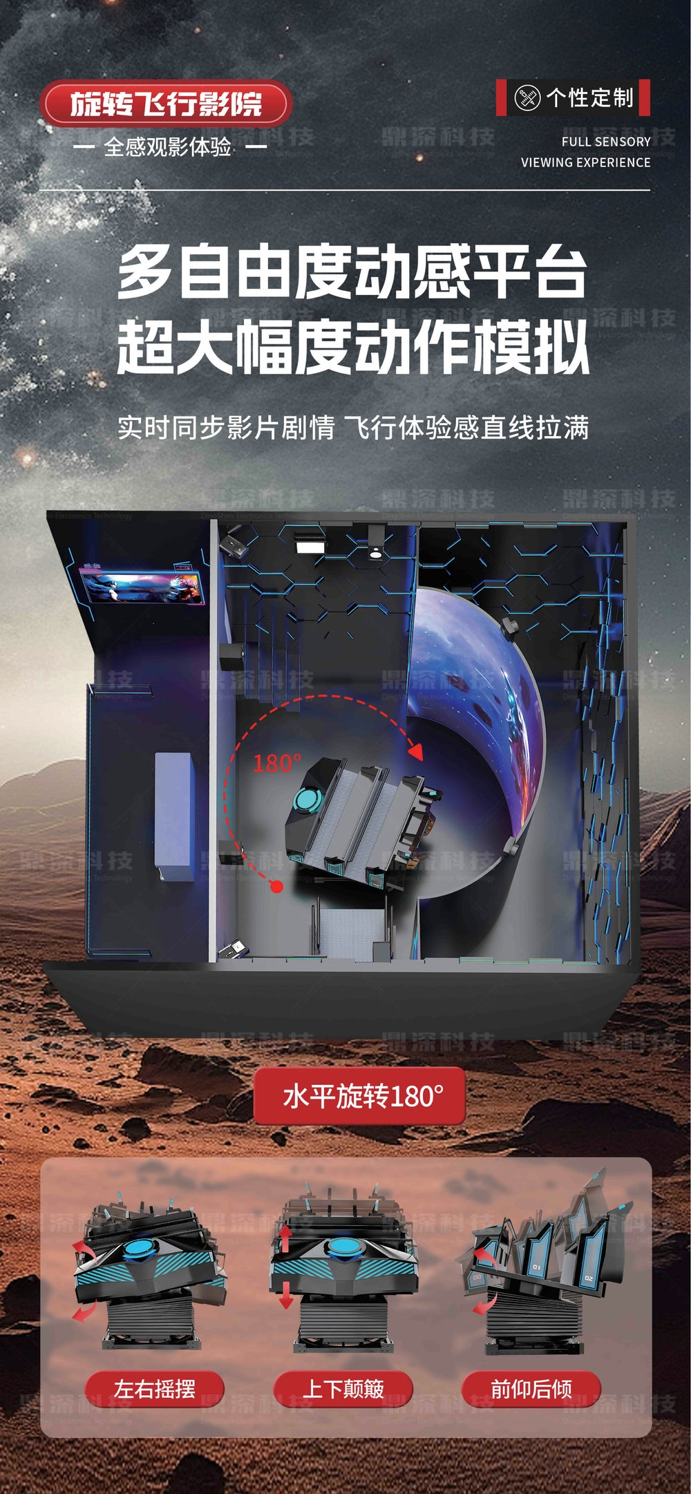 裸眼5D旋轉(zhuǎn)飛行影院